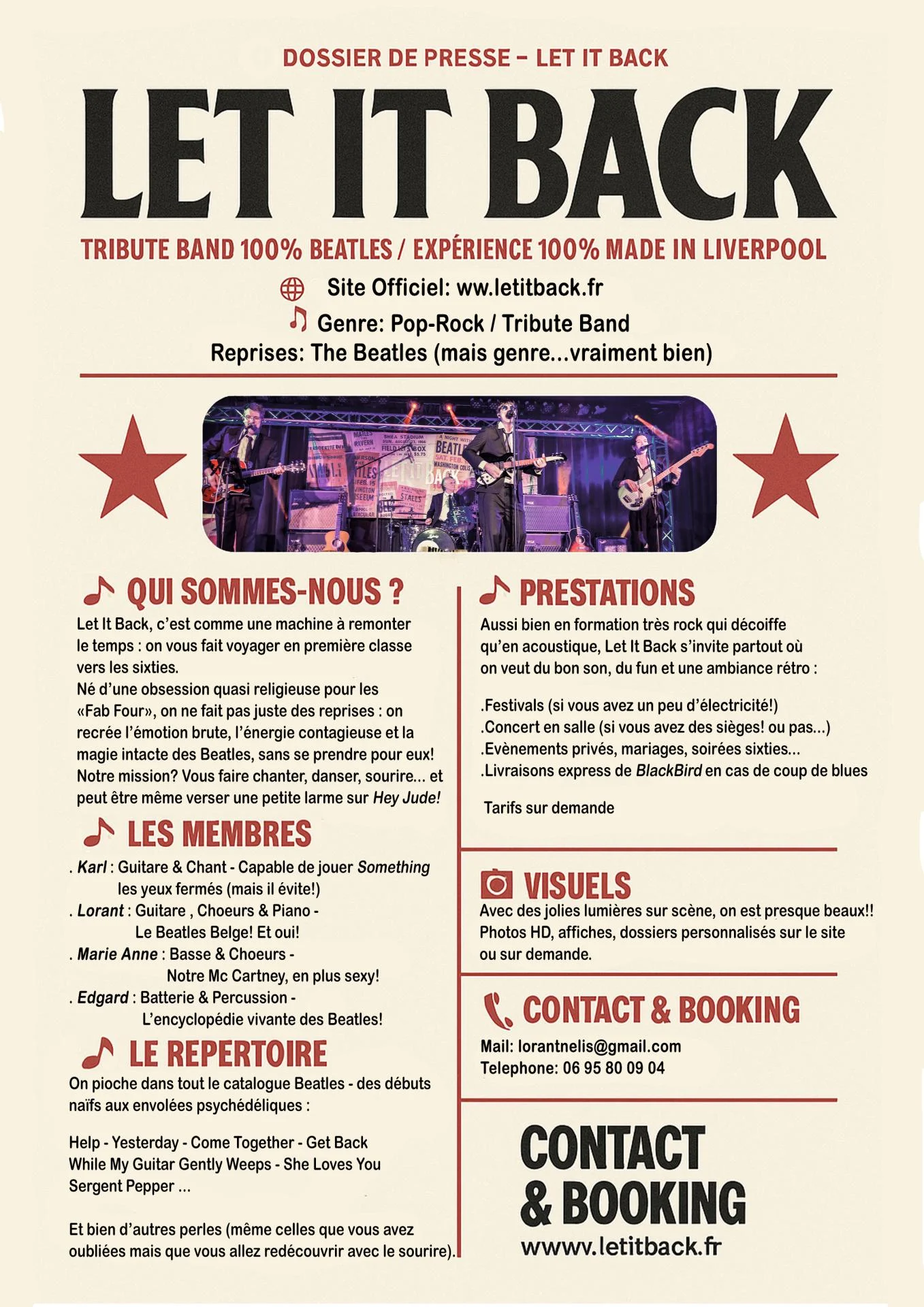 Dossier de presse let it back 2026
