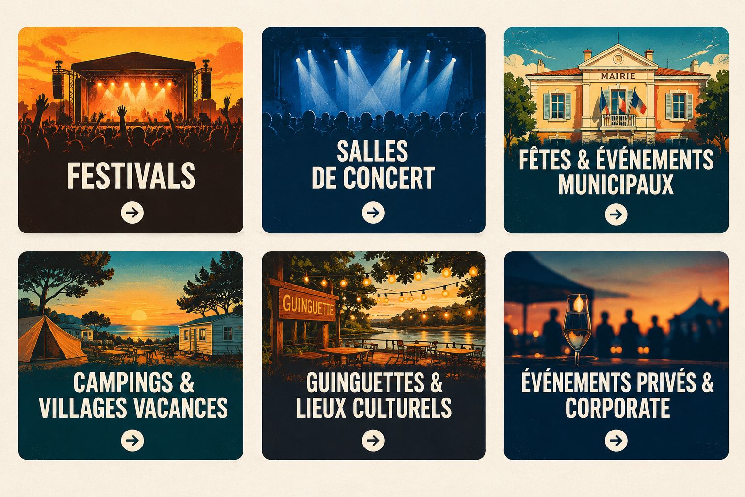 Grille retro des evenements